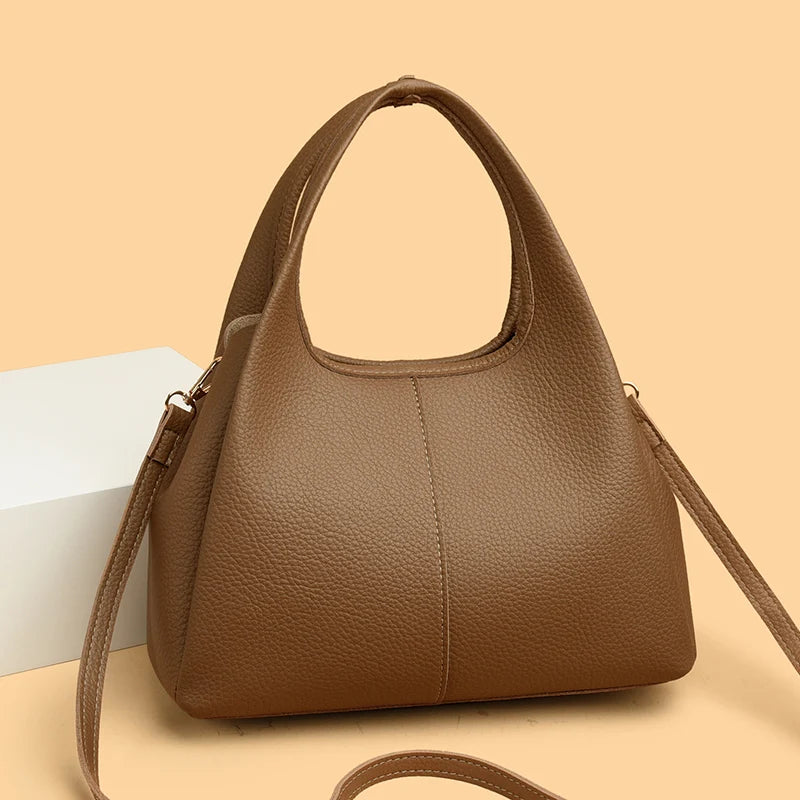 Luxury Casual Tote Women Bag High Quality Leather Ladies Handbag Shoulder Crossbody for Women 2025 Large Vintage Bags Sac A Main