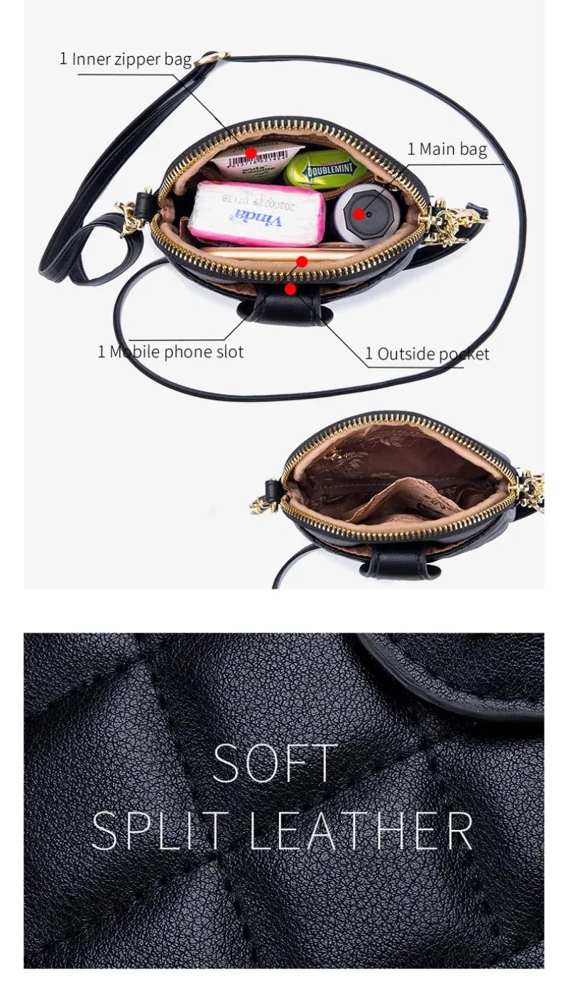 Luxury Brand Design Women Handbag Soft Leather Crossbody Bags Women Phone Bag Small Female Shoulder Bags Ladies Messenger Bag