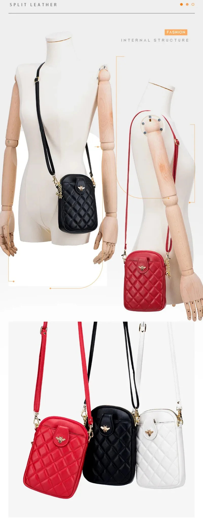 Luxury Brand Design Women Handbag Soft Leather Crossbody Bags Women Phone Bag Small Female Shoulder Bags Ladies Messenger Bag