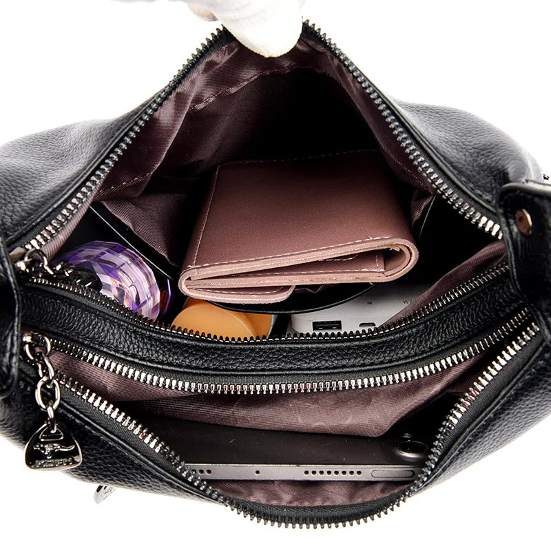 2024 New Large Capacity Women Handbag Vintage Tote Bag Genuine Leather Luxury Handbags Designer Bag for Women Shoulder Bags