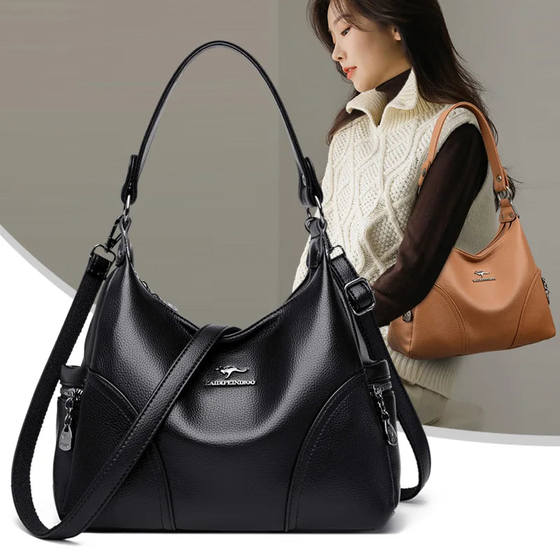 2024 New Large Capacity Women Handbag Vintage Tote Bag Genuine Leather Luxury Handbags Designer Bag for Women Shoulder Bags