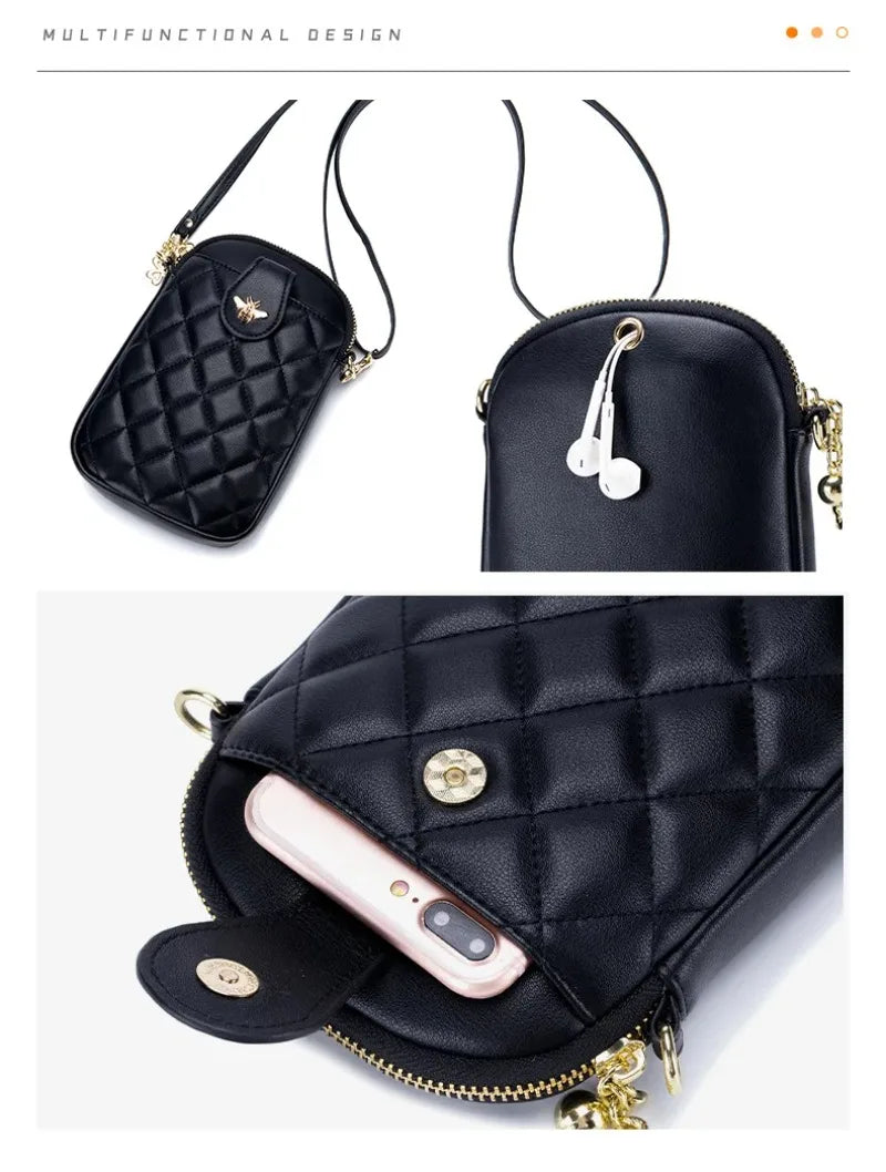 Luxury Brand Design Women Handbag Soft Leather Crossbody Bags Women Phone Bag Small Female Shoulder Bags Ladies Messenger Bag