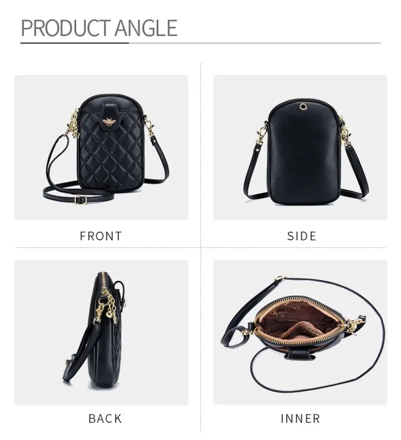Luxury Brand Design Women Handbag Soft Leather Crossbody Bags Women Phone Bag Small Female Shoulder Bags Ladies Messenger Bag