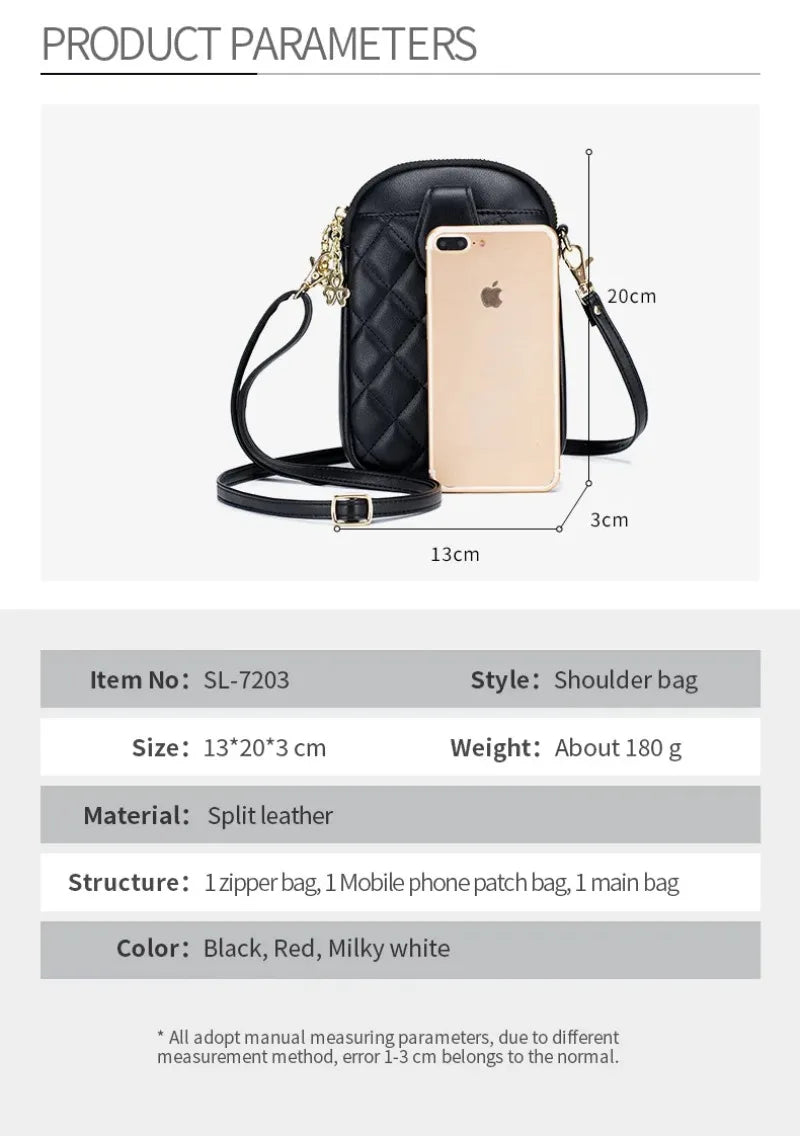 Luxury Brand Design Women Handbag Soft Leather Crossbody Bags Women Phone Bag Small Female Shoulder Bags Ladies Messenger Bag